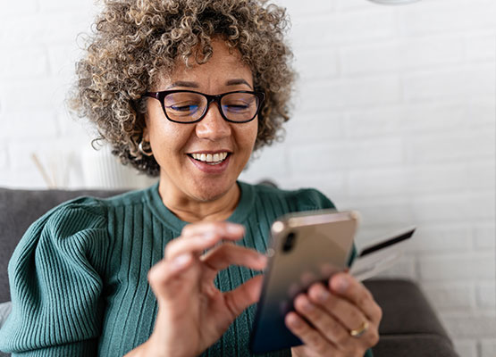 Smiling Woman on Phone